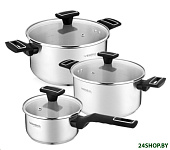 Картинка Набор кастрюль Vensal Noir VS1503