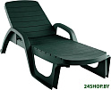 Шезлонг Элластик-Пласт Прованс 190x70x32 (темно-зеленый)