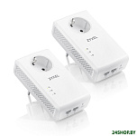 Картинка Комплект Powerline-адаптеров ZYXEL PLA5456 (2 шт)