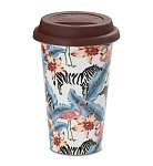 Картинка Термокружка DeLonghi Animals DLSC067 300мл (бежевый/коричневый)