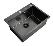 Картинка Кухонная мойка Arfeka AF 600х450 Black PVD Nano