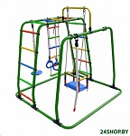 Картинка Детский спортивный комплекс Формула здоровья Игрунок Т плюс зеленый-радуга