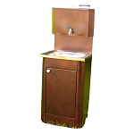 Картинка Умывальник Метлес с ЭВН 17л (бак пласт., раковина нерж.) (античная бронза)