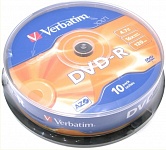 Картинка Диски Verbatim DVD-R Disc 4.7Gb 16x (уп. 10 шт)
