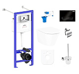 Картинка Унитаз Lavinia Boho Relfix Biore Rimless 9 в 1 97020166 (черное стекло)