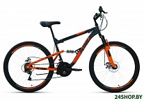 Картинка Велосипед Altair MTB FS 26 2.0 D (2022, темно-серый/оранжевый, рама 18) (RBK22AL26074)