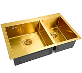 Картинка Кухонная мойка ZorG SZR-78-2-51-L (бронзовый)