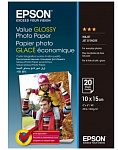 Картинка Фотобумага EPSON Value Glossy Photo Paper 10х15 20 листов (C13S400037)
