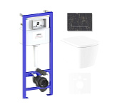 Картинка Унитаз Lavinia Boho Relfix Aveo Rimless 6 в 1 75110252 (greek black иск. камень)