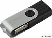 Картинка USB Flash Smart Buy Double 16GB (черный) (SB16GBTRIO)
