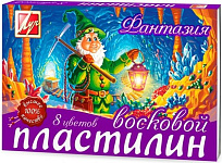 Пластилин восковой ФАНТАЗИЯ 8 цв. европодвес