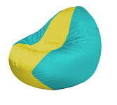 Картинка Бескаркасное кресло Flagman Classic К2.1-41 (желтый/бирюзовый)