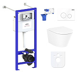 Картинка Унитаз Lavinia Boho Relfix Biore Rimless 7 в 1 87050185 (белый пластик)