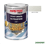 Картинка Грунт-эмаль Master Prime По ржавчине 3 в 1 молотковая 0.4 л (светло-серый)