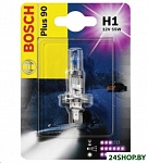 Картинка Галогенная лампа Bosch H1 Plus 90 1шт 1987301076