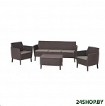 Картинка Комплект садовой мебели Keter Salemo 3-Sofa Set 253240 (коричневый)