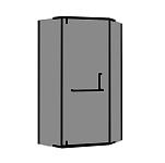 Картинка Душевой уголок RGW HO-081B 90x90 (черный/прозрачный)