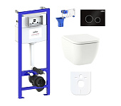 Картинка Унитаз Lavinia Boho Relfix One Rimless 7 в 1 87040080 (черный пластик)