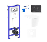 Картинка Унитаз Lavinia Boho Relfix Aveo Rimless 7 в 1 75110269 (greek black иск. камень)