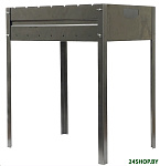 Картинка Мангал Кедр плюс сборный МСБ-520РЖБ (сталь 1.5мм, с ребром жесткости, на барашках) (DW02691