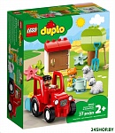 Картинка Конструктор Lego Duplo Фермерский трактор и животные 10950