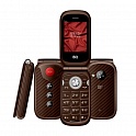 Кнопочный телефон BQ-Mobile BQ-2451 Daze (коричневый)