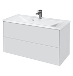 Картинка Toppus Тумба Silk 100 с умывальником Premier (белый матовый)