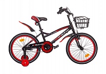 Картинка Детский велосипед Mobile Kid Slender 18 (черный/красный)