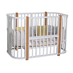 Картинка Детская кроватка Incanto Nuvola 5 в 1 (белый/бук)