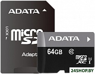 Карта памяти A-Data Premier microSDXC UHS-I U1 Class 10 64GB (AUSDX64GUICL10-RA1) 97 467