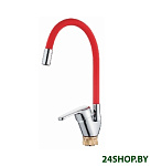 Картинка Смеситель Ledeme L4132-1 (хром/красный)