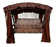 Картинка Садовые качели МебельСад Тор (завитушки, коричневый)