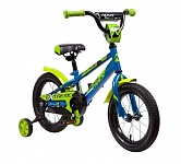 Картинка Детский велосипед Novatrack Extreme 14 (синий/зеленый, 2019)