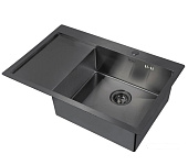 Картинка Кухонная мойка ZorG PVD-7851-R (графит)