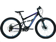 Картинка Велосипед FORWARD RAPTOR 24 2.0 D 15 2022 (черный, фиолетовый)