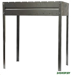 Картинка Мангал Кедр плюс сборный МСБ-700РЖБ (сталь 1.5 мм, с ребром жесткости, на барашках) (DW0279