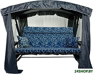 Садовые качели МебельСад Ранго (завитушки, темно-синий)