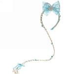 Картинка Елочная игрушка Серпантин Ледяной бантик ободок (голубой) 776-399