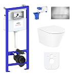 Картинка Унитаз Lavinia Boho Biore Compacto Rimless 7 в 1 87040086 (хром пластик)