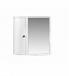 Картинка Шкаф с зеркалом для ванной BEROSSI Hilton Premium Left НВ 33601000 (снежно-белый)