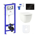 Картинка Унитаз Lavinia Boho Relfix One 7 в 1 87040058 (черное стекло)