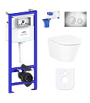 Картинка Унитаз Lavinia Boho Relfix Biore Rimless 7 в 1 87040102 (хром пластик)