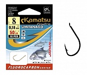Крючки с поводком KAMATSU UMITANAGO FC (серый) (# 12 10 шт)