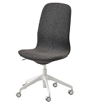 Картинка Кресло Ikea Лонгфьелль 693.862.31 (гуннаред темно-серый/белый)