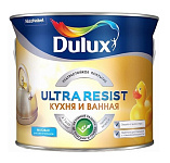 Картинка Краска Dulux Ultra Resist для кухни и ванной BW 2.5л (белый матовый)