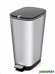 Картинка Урна для мусора Curver Chic 237241 (45л, серебристый, с педалью)