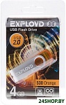 Картинка USB флэш-накопитель EXPLOYD 530 4GB оранжевый
