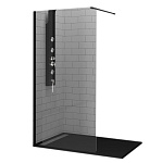 Картинка Душевая стенка RGW WA-10B 140 см (черный/прозрачное)