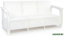 Картинка Садовый диван Альтернатива Ротанг-плюс М8349 (белый)