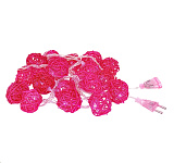 Картинка Светодиодная гирлянда Vegas Нить Шары ротанговые 55177